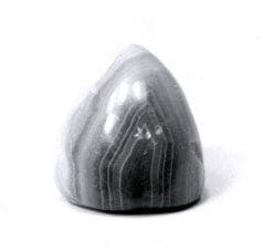 A small carved stone chess piece from the Sasanian era.