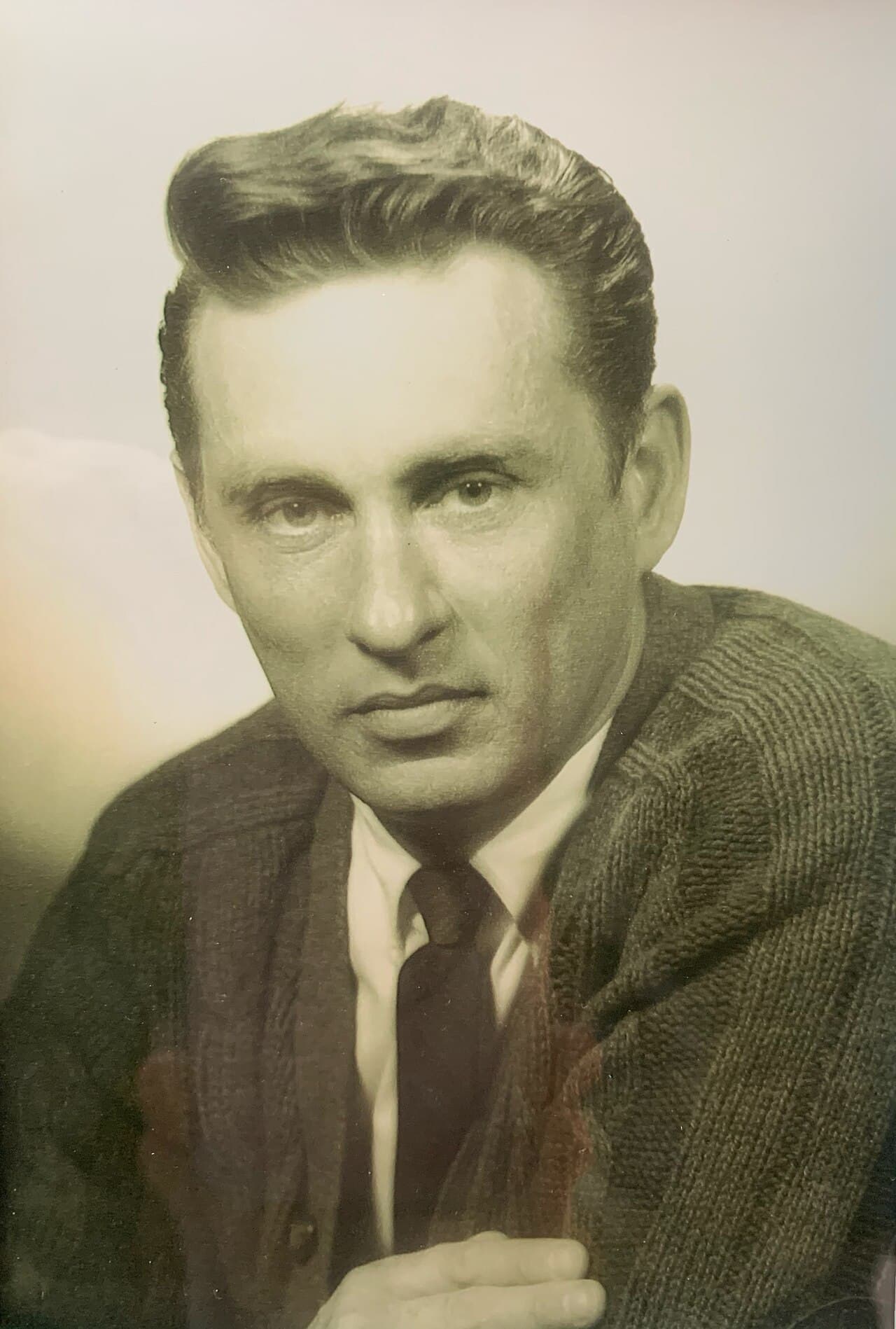 Black-and-white portrait photograph of Edmund Gettier as a young man.